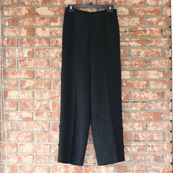 CACHE Black Silk  Pants - Picture 1 of 6